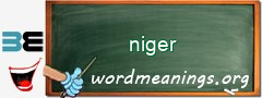 WordMeaning blackboard for niger